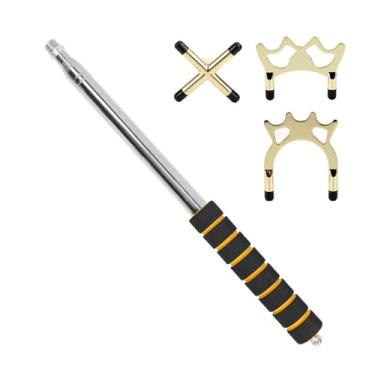 Imagem de Shakven Ponte de taco de mesa de sinuca, varas de ponte de piscina para adultos,Descanso retrátil para tacos de bilhar | Vara principal removível antiderrapante de aço inoxidável da ponte para o jogo