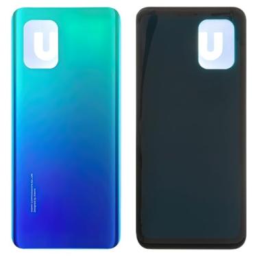 Imagem de Tampa traseira da capa da bateria de reposição para reparo compatível com Xiaomi Mi 10 Lite, Mi 10 Youth 5G, (azul escuro, azul aurora, M2002J9G)