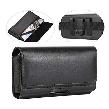 Imagem de YHENCY Suporte de cinto de couro PU para Samsung Galaxy S21 Ultra Note 20 Ultra A42 A32 5G A72 A12 A22, Moto G Stylus 5G / G Power 2021 G Play, LG V60 Stylo 6 TCL 10 SE Bolsa com clipe de cinto (GG)
