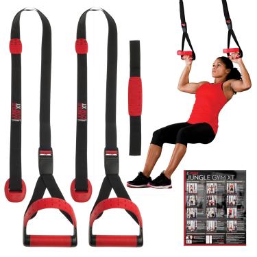 Imagem de Lifeline Sistema de treinamento de suspensão de peso corporal Jungle Gym XT – Âncora dividida patenteada, treino de corpo inteiro, kit leve de treinamento de suspensão doméstica para academia em casa,