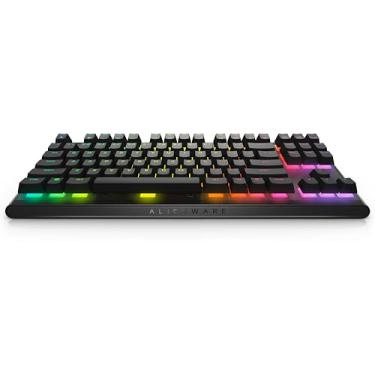 Imagem de Teclado para jogos Alienware Tenkeyless – AW420K (Dark Side of The Moon), AlienFX RGB / 16,8 milhões de cores, altura ajustável