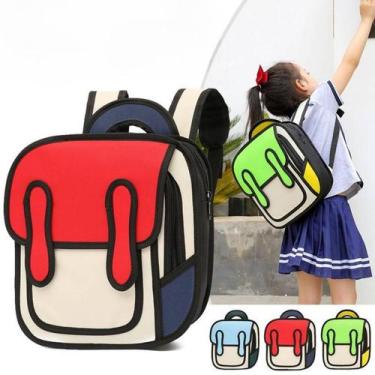 Imagem de Mochila 2D pequena média desenho escolar multiuso infantil e adulto - 