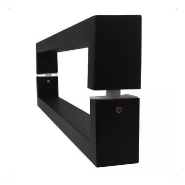 Imagem de Puxador Porta Madeira Vidro Square Inox 1m Preto Fosco - DECORPLACE