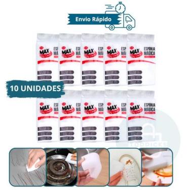 Imagem de Kit com 10 Esponjas Mágicas Multiuso de Melamina - Limpa Tudo, Tira Fe