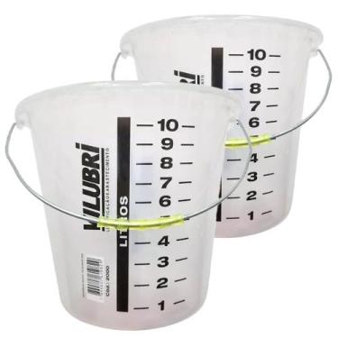Imagem de Kit 2 Baldes de Polipropileno 10l Graduado - Vilubri