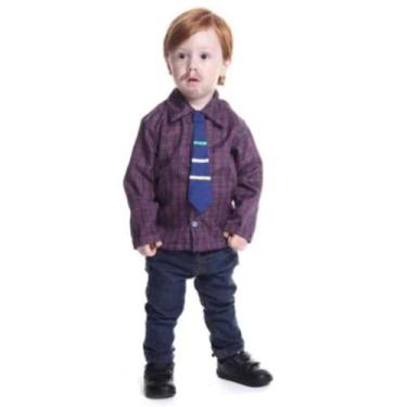 Imagem de Camisa Xadrez Bebe Menino Roupa Festa Junina - Sulamericana, Azul