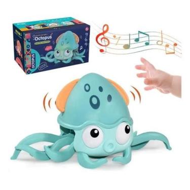 Imagem de Brinquedo Interativo Bebê POLVO Fujão Recarregável C/ Som Luz E Movime