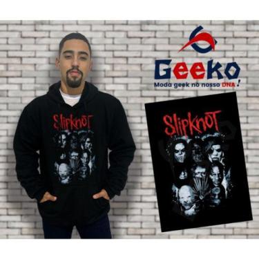 Imagem de Moletom Slipknot Rock Geeko, Preto, G