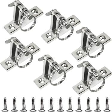 Imagem de YANYUCB Barco Bimini Dobradiça de convés superior encaixe base côncava marinha 316 aço inoxidável Bimini Top Hardware, Bimini Top 90° Dobradiça Bimini Suportes Bimini com pinos de liberação rápida
