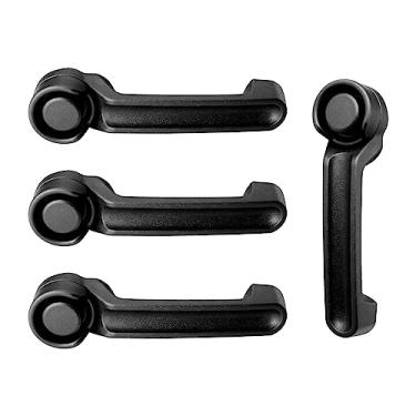 Imagem de Maçaneta externa da porta (4 peças), compatível com Jeep Wrangler 2007-2018, Jeep Liberty, Dodge Nitro, dianteiro ou traseiro esquerdo do motorista ou lado direito do passageiro | 80614, 4589164AC, 4589164AE, CH1310151 alça externa