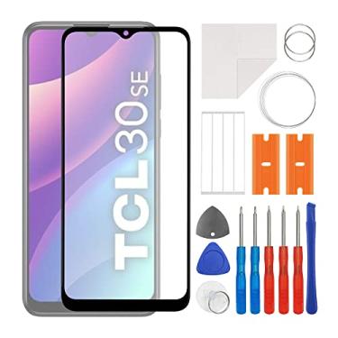 Imagem de SWARK Substituição da lente do painel externo de vidro frontal + OCA compatível com TCL30 SE (sem tela LCD e digitalizador de toque) com kit de reparo