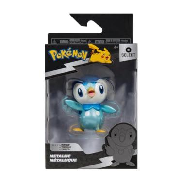 Imagem de Pokemon Figura de ação Select Metallic Battle – Figuras de batalha de 7,6 cm com acabamento metálico especial (Piplup)