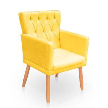 Imagem de Poltrona Capitonê Clássica Confortável para Sala e Quarto Ana Suede - 