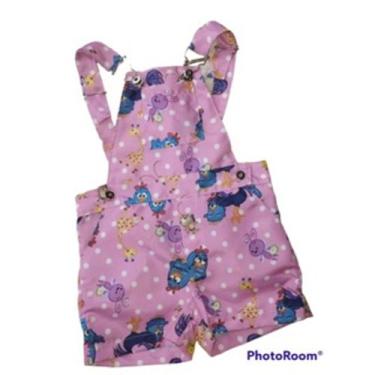 Imagem de Jardineira Menina Infantil Temático Galinha Pintadinha Rosa - EDYNHOKI