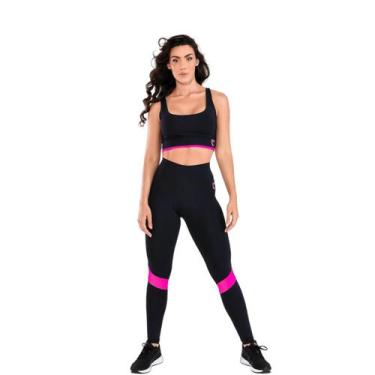 Imagem de Conjunto Fitness Mix Color Pink Legging e Top Academia - WarFit, P