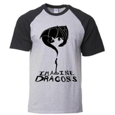 Imagem de Camiseta Imagine Dragons - Alternativo basico, Cinza-Preto / G