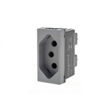 Imagem de Tomada Pial Plus+ com Borne Parafuso Cinza 20A - Pial Legrand 615060CZ