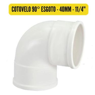 Imagem de Conexões de Esgoto 40mm 1 1/4 Branco/Cotovelo/Luva/Tee/Caps/Junção/Cot