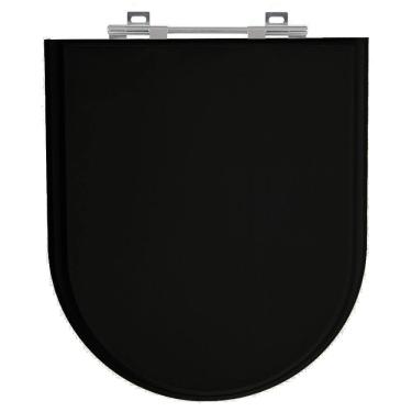 Imagem de Assento Laqueado Duomo Plus Preto Tampa Para Vaso Deca Mdf