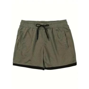 Imagem de Calções Esportivos Masculinos Respiráveis - Ideal para Verão, Fitness,