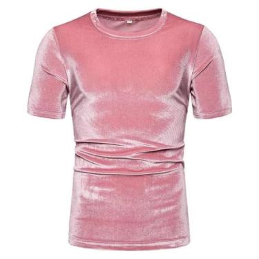 Imagem de Camiseta Veludo Slim - DBS, Rosa, G