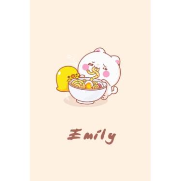 Imagem de Emily Personalized Journal Japanese Ramen Bowl With Kawaii Sushi, Cute Cat Bear Paper Notebook Journal for Girls and Boys, Cute Lined Workbook for Writing Notes and Exercise