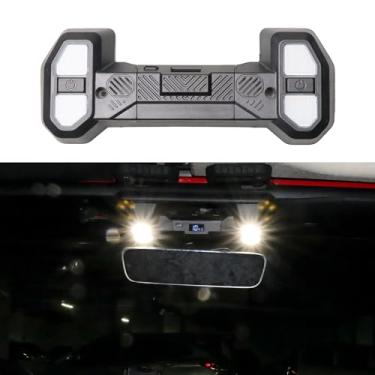 Imagem de West-xingzhe Luzes LED de cúpula internas recarregáveis, compatíveis com Jeep Wrangler JL 2/4 portas 4XE Gladiator JT 2018-2023, acessórios interruptor de botão, luzes de LED para área do assento