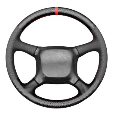 Imagem de MEWANT Capa de volante costurada à mão para Chevrolet Silverado 1500 1999-2002 Acessórios de volante para Chevrolet