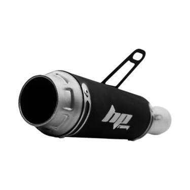 Imagem de Escapamento Ponteira Esportiva Compátivel Com Kawasaki Zx10 Zx 10 Zx10r 2021 até Atual - Escapamento Preto Material de Inox HP3 - HP Racing