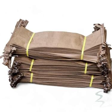 Imagem de Kit com 100 Embalagens para Carvão 4 Kg - Sacos Kraft Multifolhados Reforçados sem Impressão