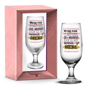 Imagem de Taça minha dinda madrinhas + caixa moldura 1853 - Art&bel