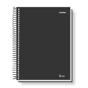 Imagem de Caderno Universitário Capa Dura Sem Pauta 10 Matérias 200 Folhas