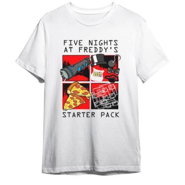 Imagem de Camiseta Fnaf Five Nights At Freddy's Starter Pack Unissex - Abstract 