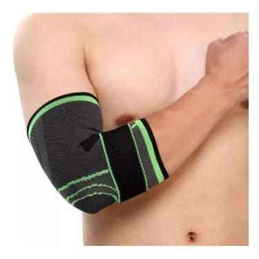 Imagem de Cotoveleira Cinta Academia Musculação Ortopédica Ajustável Esporte Ten