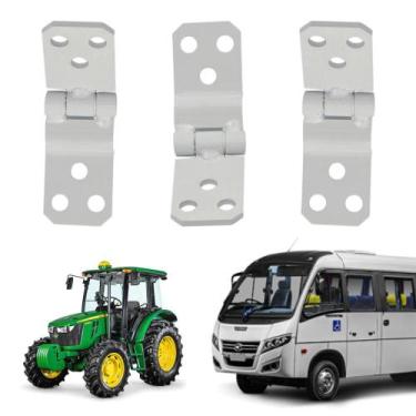 Imagem de Kit 3 Dobradiças P/ Porta Ferro Agrícola ônibus Uso Geral - UN / 3 - U