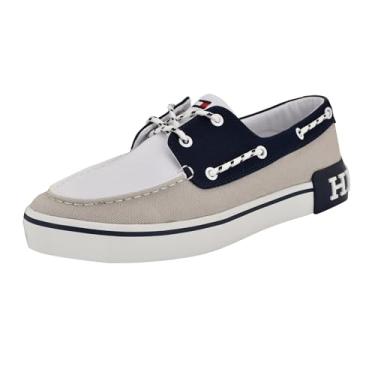 Imagem de Tommy Hilfiger Tênis masculino Rice, Cinza/Branco/Azul-marinho 030, 41
