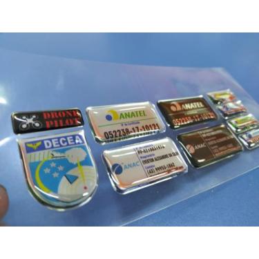 Imagem de Selo Anatel Anac Resinado cromado Drone Spark, Mavic, Phantom - ARTX D