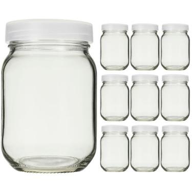 Imagem de Potes Vidro para Armazenar Leite Materno Vidro Liso 200ml 10UND - Supe