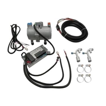 Imagem de Compressor de ar condicionado elétrico 12V Conjunto de ar condicionado Compressor de ar condicionado compatível com carro Caminhão Ônibus Automotivo Barco Trator Ar condicionado