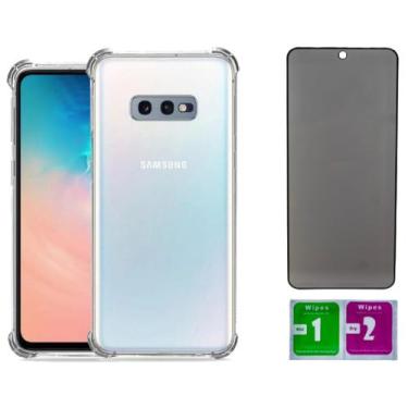 Imagem de Capa Anti Impacto Para Galaxy S10e + Pelicula Privacidade - Mustangsho
