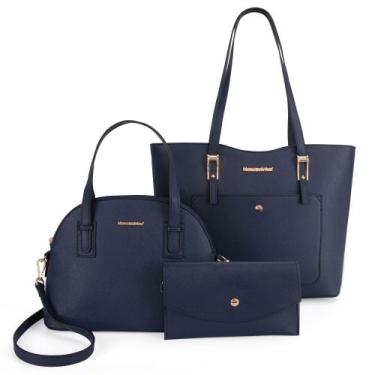 Imagem de Conjunto de bolsas Montana West, sacola, carteira de couro, 3 peças MW
