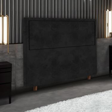 Imagem de Cabeceira para Cama Box King Size Portobel Evelyn com Revestimento em Suede – 195cm de largura