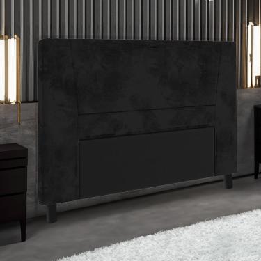 Imagem de Cabeceira para Cama Box King Size Portobel Amanda com Revestimento em Suede