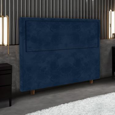 Imagem de Cabeceira para Cama Box King Size Portobel Evelyn com Revestimento em Suede – 195cm de largura