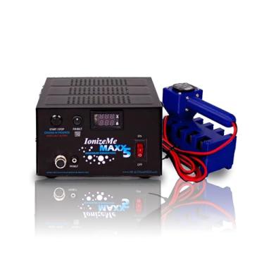 Imagem de IonizeMe Maxx 5 - Máquina de desintoxicação iônica para banho de pés 5 Amperes/20 Volts fabricada nos EUA. Máquina de desintoxicação para pés resistente para remover toxinas da HEALTHandMED (pacote básico)
