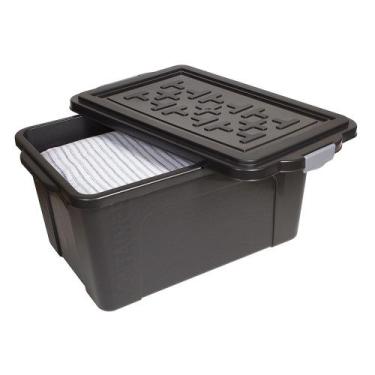 Imagem de Caixa Organizadora São Bernardo Container em Plástico Preto 70L, UNICA