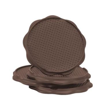 Imagem de COBARYEN Protetores De Móveis Para Cadeiras Camping, Copos Antiafundantes Áreas Externas, Pernas Cadeiras, Areia, Gramado Ou Solo Macio (4, Marrom, 5,35 Pol.)