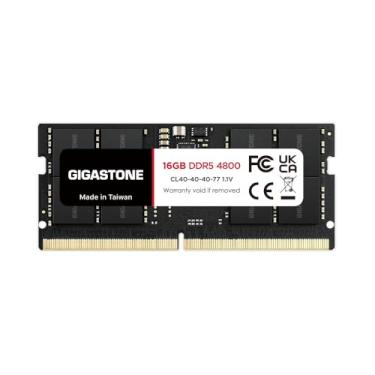 Imagem de 【Somente laptop DDR5】 GIGASTONE 16GB DDR5 4800MHz PC5-38400 CL 40-40-40-77 1,1V SODIMM 262 pinos sem buffer, sem buffer, sem ECC, atualização de memória para notebook de alto desempenho