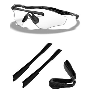 Imagem de Fones de ouvido de substituição e peças de nariz kits de borracha para óculos de sol Oakley M2 Armação M2 XG, Preto, 0