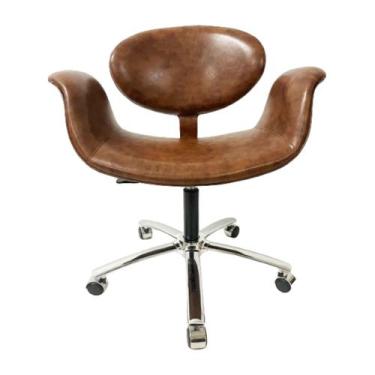 Imagem de Cadeira Escritório Tulipa cor Whisky regulagem de altura e Rodízios - 